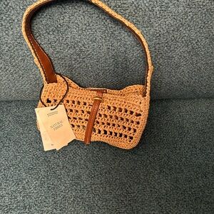 Tan Crochet Bag